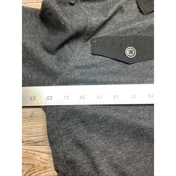 Howe full button long sleeve flap pocket High Collar‎ Designer BLK sweatshirt XL - Picture 7 of 10